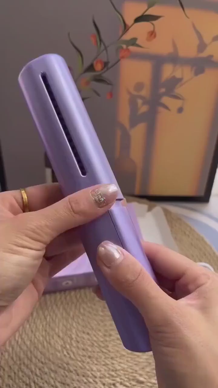 Rechargeable Mini Hair Straightener Travel Portable Usb Charging Cordless Hair Straightener Bursh Three Temperature Adjustments Flat Iron Comb (1 Pc)